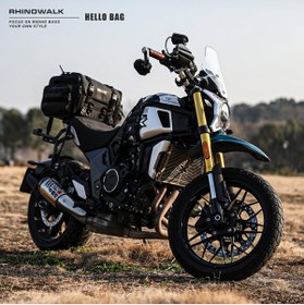 Resim Rhinowalk 60-80L Genişletilebilir Su Geçirmez Motosiklet Kuyruk Çantası 