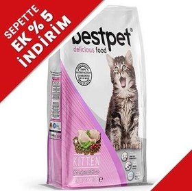 Resim Bestpet Kitten Tavuk Etli ve Pirinçli Yavru Kedi Maması 15 Kg 