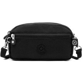 Resim Smart Bags 1112 Krınkle Kumaş Postacı Çantası (Siyah) Siyah 