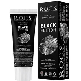 Resim Rocs Black Beyazlatıcı Siyah Diş Macunu 60ml 