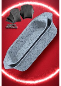 Resim Brioni Stone-age Çizilmez Yanmaz Yapışmaz 2'li Fırın Tepsi Seti Gri 