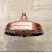 Resim Bakır Duş Başlığı, 20 Cm 8 İnç Çap, Ayarlanabilir Açılı Yüksek Basınçlı Sabit Duş Başlığı Yağmur Duş Başlığı - Altın P20250110478p202 