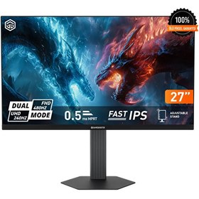 Resim GameBooster GB-27A1H480FUFSC ATLAS DUAL FU48 27'' 4K UHD 240Hz-FHD 480Hz Fast IPS 0.5ms 2XHDMI 2XDP HDR400 Hoparlörlü Pivot 