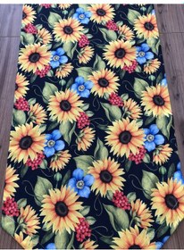 Resim Ayçiçek Desenli Runner Çok Renkli 