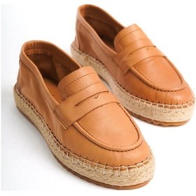 Resim Mubiano Hakiki Deri Mbsvk23a001-tb Kadın Taba Espadril & Babet Taba 