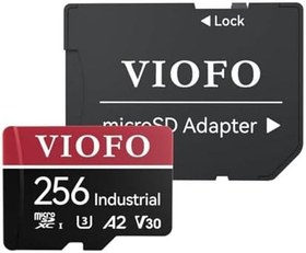 Resim Viofo High Endurance 256GB Class 10 A2 V30 100MB/s Okuma 90MB/s Yazma Micro SD Hafıza Kartı 