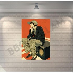 Resim Anime Retro Ahşap Poster 