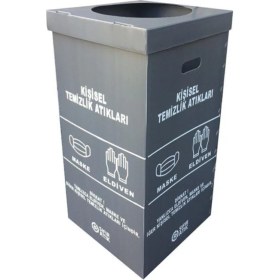 Resim Gri 70L Atık Kolisi, 3'lü Set, Hijyen ve Düzen Sağlayıcı Ürün. 