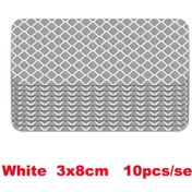 Resim Beyaz 10 Adet Araba Tampon Yansıtıcı Çıkartmalar Yansıtıcı Uyarı Şerit Bant Güvenli Reflektör Çıkartmalar Çıkartmaları 