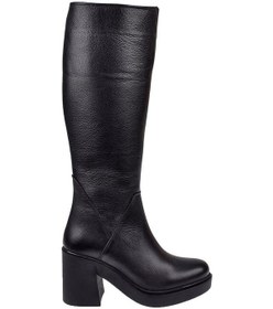 Resim Pullman Hakiki Deri Kalın Topuklu Kadın Çizme Sk-83900 Siyah-siyah Siyah 