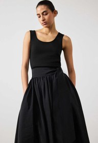 Resim Siyah Kalın Askılı U Yaka Kadın Atlet - BLACK / 44 