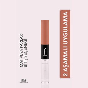 Resim Flormar Duoglam Yüksek Pigmentli & Uzun Süre Kalıcı İki Uçlu Ruj 004 Perfect Touch 