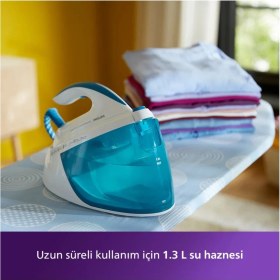 Resim Phılıps Buhar Kazanlı Ütü, Optimaltemp, 5.5 Bar, 200 G Şok Buhar, Steamglide Taban Kazanlı Ütü 