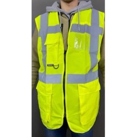 Resim Uniwest Sarı Mühendis Reflektörlü Ikaz Yeleği (L Beden) 