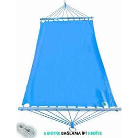 Resim Kumaş Hamak Çift Kişilik Mavi Renk Mavi 