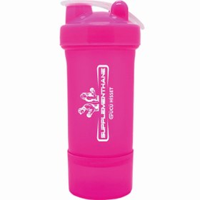 Resim Fitness Smart Shaker 550 Ml + Toz saklama kablı - Pembe 