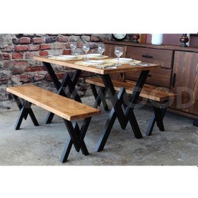 Resim Doğal Ahşap Yemek Masası--10 Kişilik Masa-80-220 