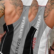 Resim 2 Adet Erkek Sporcu Tank Üstleri - Solunabilir ve Hafif Yaz Spor Yelekleri "GYMX" Baskısı ile, Siyah & Beyaz Şeritli Tasarım, Hızlı Kuruyan Polyester Jimnastik, Fitness ve Gündelik Giyim İçin 