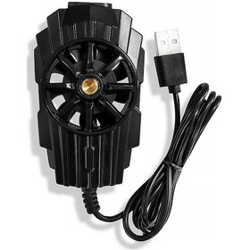 Resim Geeroyoo Siyah Usb Cep Telefonu Soğutucu Klipsi - 4.7-7.5 İnç Uyumlu, Hızlı Soğuma, Ultra Hafif, Sessiz Fan, Genişletilebilir 70-95mm 