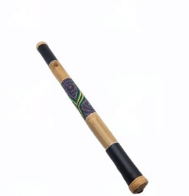 Resim Wolawood Doğal Bambu Kaval Flüt Yağmur Sesi Özel Aborjin Desenli Enstrüman El Yapımı Meditasyon Müzik Terapi 