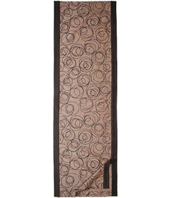Resim Vizon Halka Desenli Keten Runner - 520x60 cm 