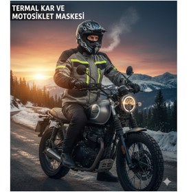 Resim Barinoska Termal Balaklava Kar Maskesi - Soğuk hava Kayak Motorcu Maskesi - Esnek Nefes Alan Unisex 