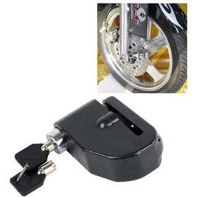 Resim Anahtarlı Motosiklet Su Geçirmez Metal Alarm Uyarı Kilidi 
