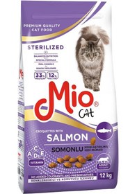 Resim Mio TT206 Kısırlaştırılmış Somonlu Yetişkin Kedi Maması 12 KG 