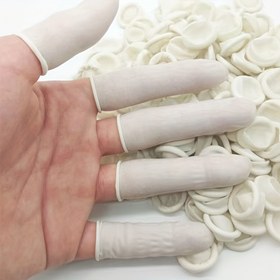 Resim 20 adet tek kullanımlık kalın parmak kılıfları: Temizlik, tamirat, boyama, elektronik tamirat ve el sanatları için aşınmaya dayanıklı, kaymaz kauçuk 