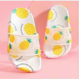 Resim Gezer Unisex Çocuk Beyaz Ultra Soft Ananas Desen Bakılı Terlik 