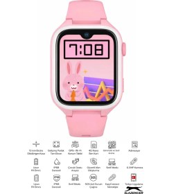 Resim Slazenger Akıllı Çocuk Saati, Görüntülü ve Sesli Görüşme Özellikli IP68 Suya Dayanıklı Pembe ZMSLZ001 