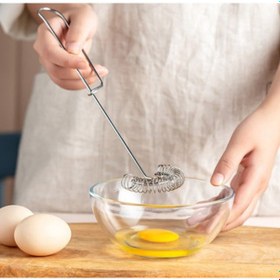 Resim Spiral Yaylı Pratik Yumurta Ve Omlet Çırpma Teli Metal 