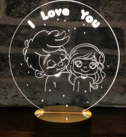 Resim BY-LAMP 3 Boyutlu Aşk Kız Ve Erkek Led Masa Lambası 