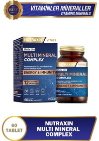 Resim Nutraxin Multimineral Complex 60 Tablet Magnezyum, Kalsiyum, Çinko, Demir, İyot, Krom 