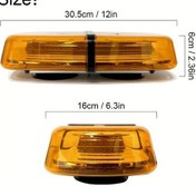Resim Tongdashop Bolxzhu 72led Araba Çatı Işığı Manyetik Acil Durum Güvenlik Led Çubuğu Kehribar 