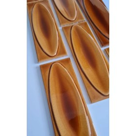 Resim Armada Çini 7x21 Cm Elips Karamel Çini Seramik 