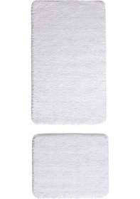 Resim Koza Home Mino Kaydırmaz Taban Beyaz Banyo Paspası Beyaz 