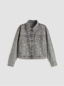 Resim LC Waikiki Fiyonk Taşlı Kız Çocuk Jean Ceket 