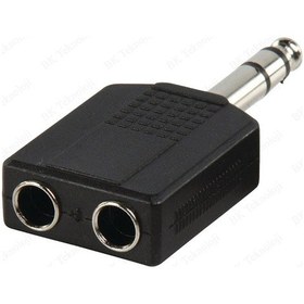 Resim 6.35mm (1/4 İnç) Erkek TRS - 2x6.35mm (1/4 İnç) Dişi Çoklayıcı 