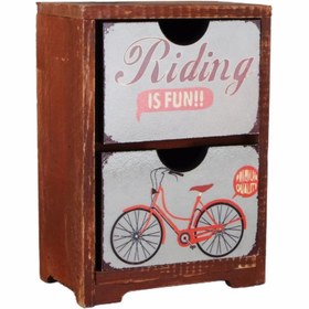 Resim HediyeKanalı Riding Is Fun Bisiklet Ahşap El Yapımı Şifonyer 
