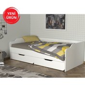 Resim Dekorister Exclusive Young Karyola Beyaz - 90*190 Cm 