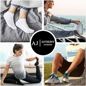 Resim Anthony Jackson 10 Çift Kutulu BAMBU Premium Bay-Bayan Patik Çorap - Bilek Boy Kısa Spor Koşu ve Yürüyüş Çorabı JESUS 