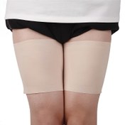 Resim Kadınlar için Yüksek Esneklikte Sürtünme Önleyici Uyluk Bantları - Dikişsiz Rahatlık, Koşu ve Yoga İçin - Bej Düz Renk, Sadece Elde Yıkama, Yoga Aksesuarları, Antrenman Uyluk Koruyucu, Dikişsiz Tasarım, Pürüzsüz Dokulu 