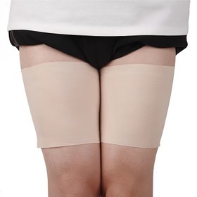 Resim Kadınlar için Yüksek Esneklikte Sürtünme Önleyici Uyluk Bantları - Dikişsiz Rahatlık, Koşu ve Yoga İçin - Bej Düz Renk, Sadece Elde Yıkama, Yoga Aksesuarları, Antrenman Uyluk Koruyucu, Dikişsiz Tasarım, Pürüzsüz Dokulu 