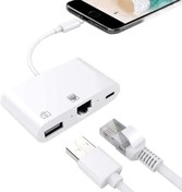 Resim iPhone iPad Lightning Gigabit Ethernet Kamera Şarj Adaptörü NK107 