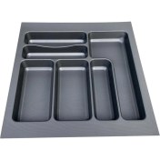 Resim Dizaynaks Versa Antrasit Dokulu Çekmece Içi Kare Plastik Kaşıklık 43 x 49 