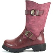 Resim Pinky Hakiki Deri Bordo Fermuarlı Kız Çocuk Çizme 26-30 Bordo 