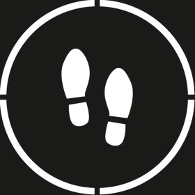 Resim Boyama Şablonu Ayak İzi Kompozit 100x100cm 