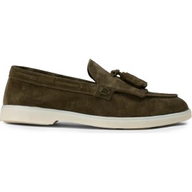 Resim Deery Erkek Hakiki Süet Yeşil Püsküllü Loafer - 02030MYSLC01 