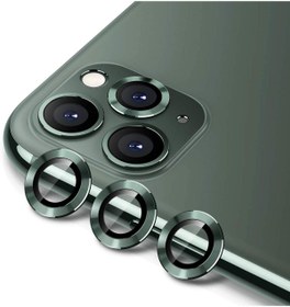 Resim Gritty Iphone 11 Pro Max Metal Çerçeveli (yeşil) Kamera Koruma Lensi 